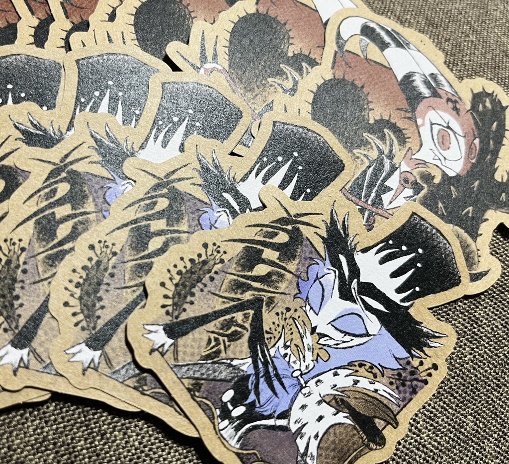 【Helluva Boss】ブリッツ/ストラス クラフト紙ステッカー