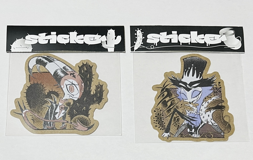 【Helluva Boss】ブリッツ/ストラス クラフト紙ステッカー