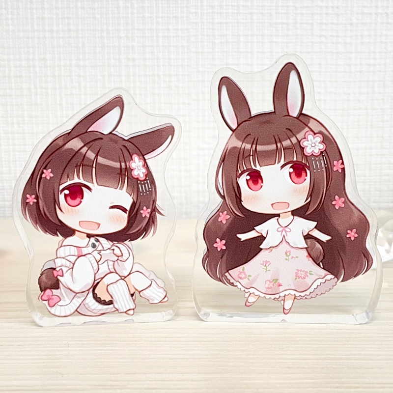 みと椿アクリルブロック