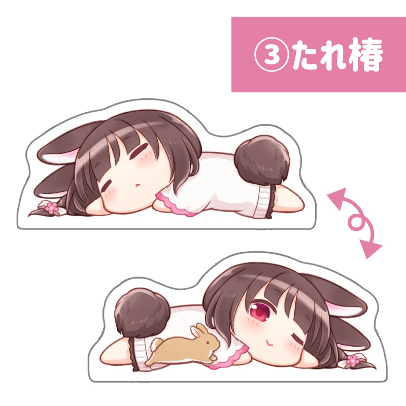 みと椿アクリルブロック