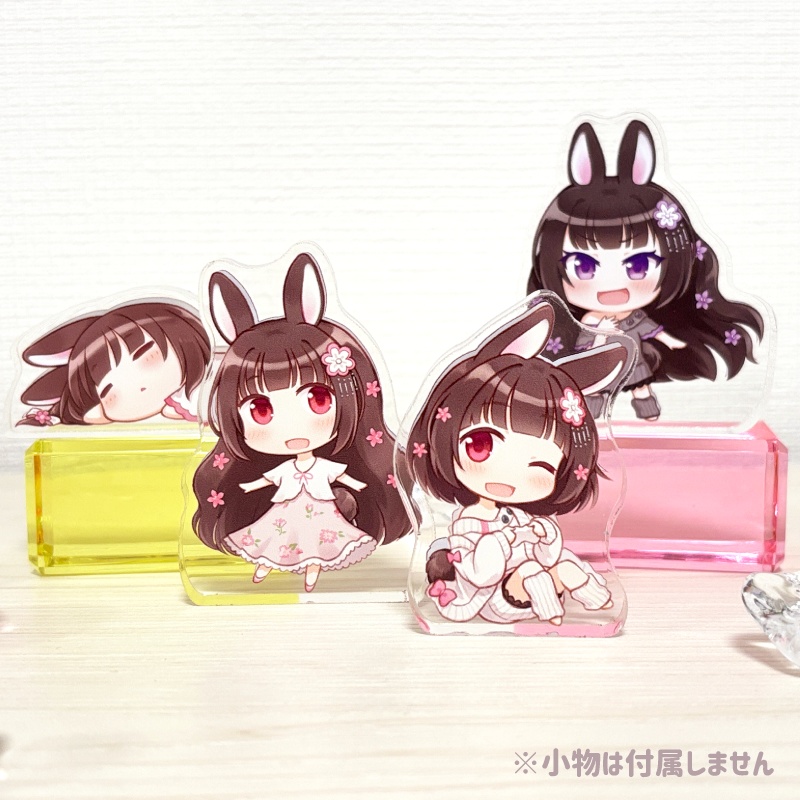 みと椿アクリルブロック