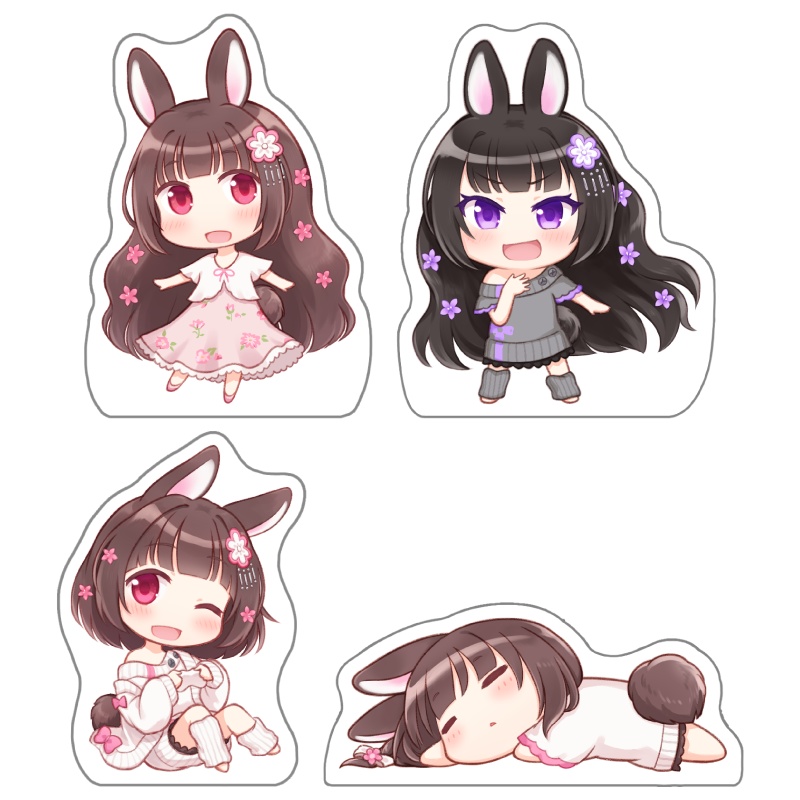 みと椿アクリルブロック
