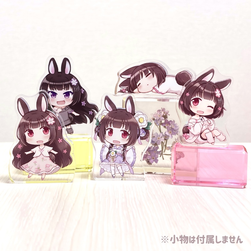 みと椿アクリルブロック