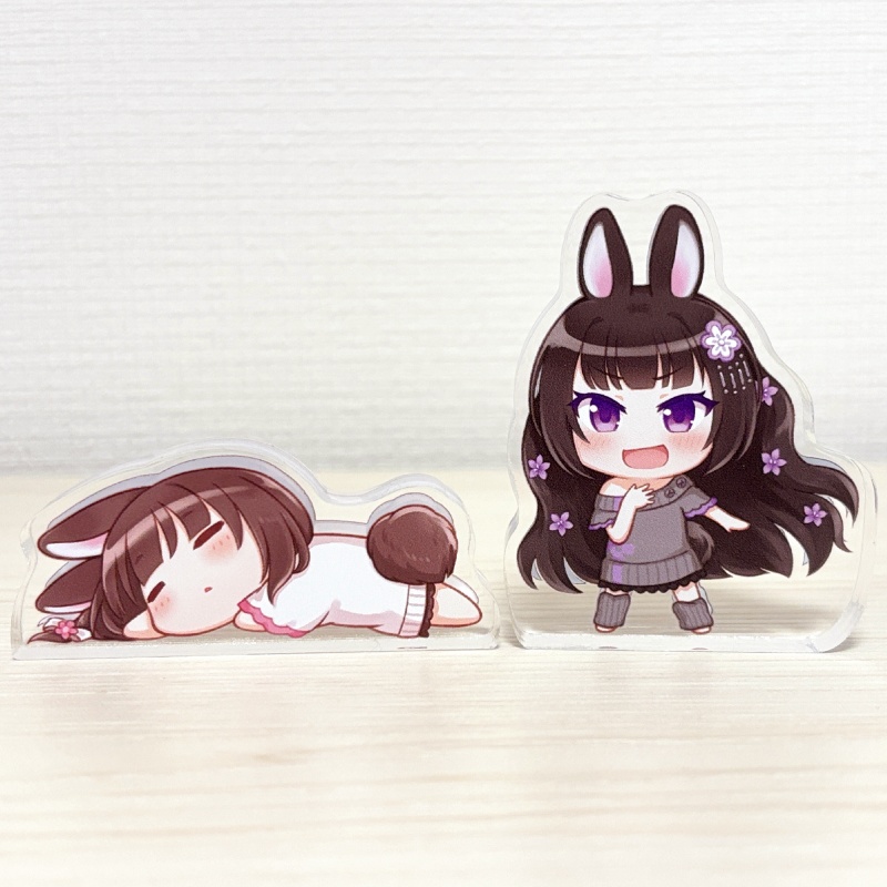 みと椿アクリルブロック