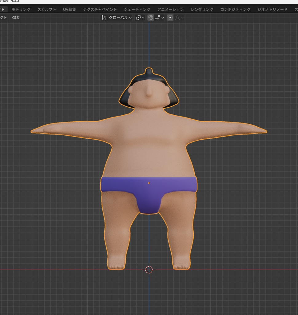 Mixamoチュートリアル用3DCGキャラクターモデルサンプル