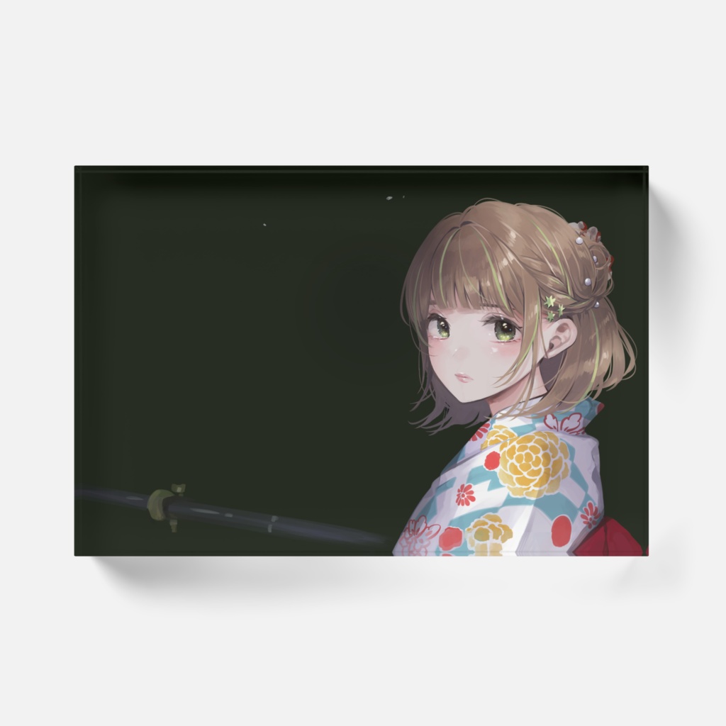 見つめたら寄り酔いが流れてきそうなアクリルブロック