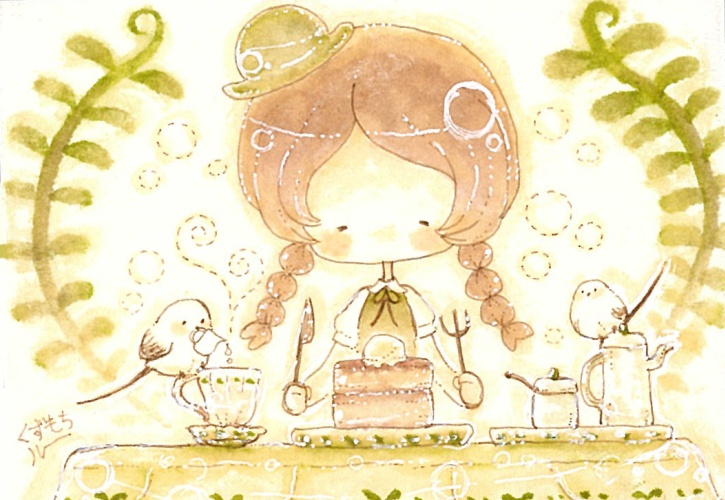 パスケース☆ことりとお茶会