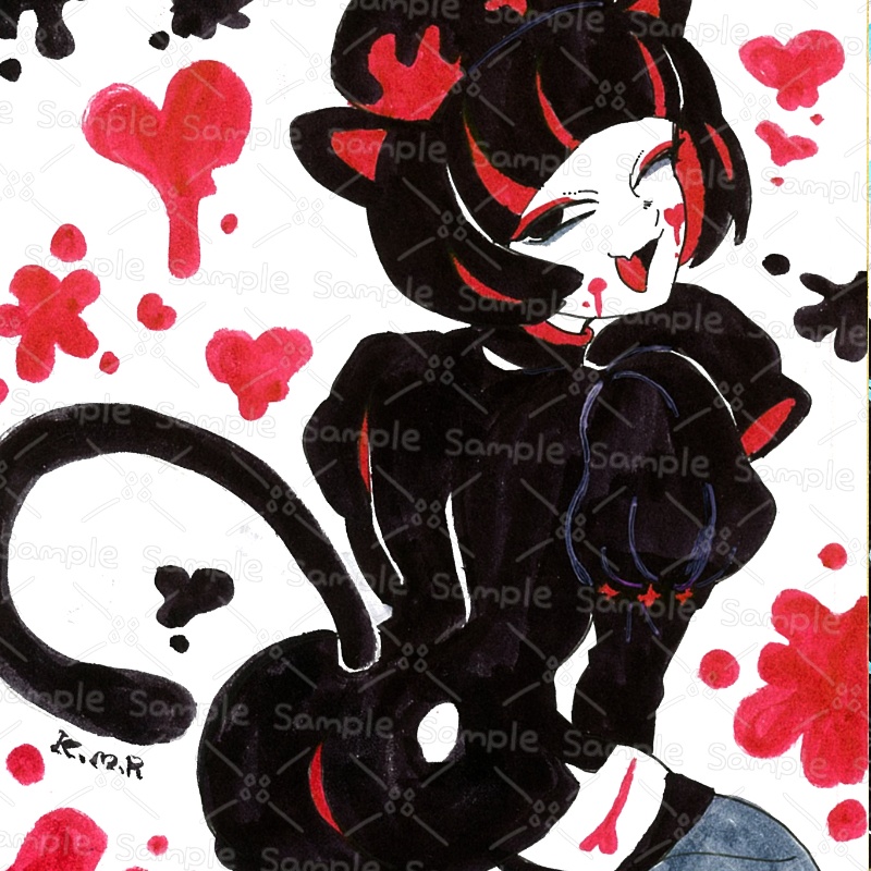 創作💉艶惨21ミニ色紙原画