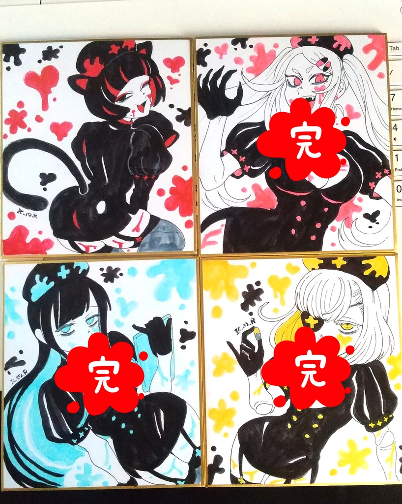 創作💉艶惨21ミニ色紙原画