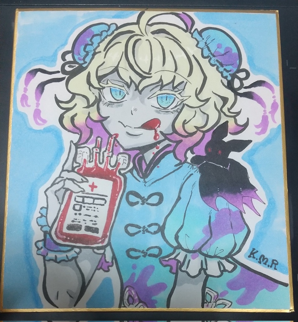 創作🩸艶惨22ミニ色紙原画