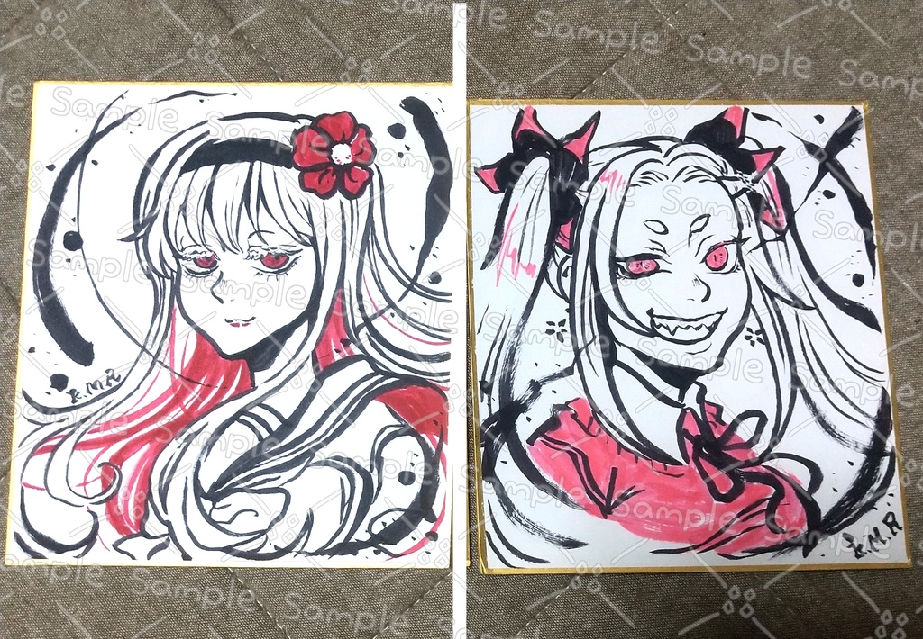 艶惨24新作ミニ色紙原画🌸