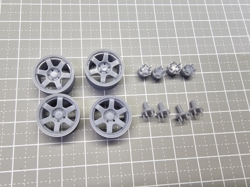 1/24 3Dプリント自作ホイール　15インチ　T3-v1