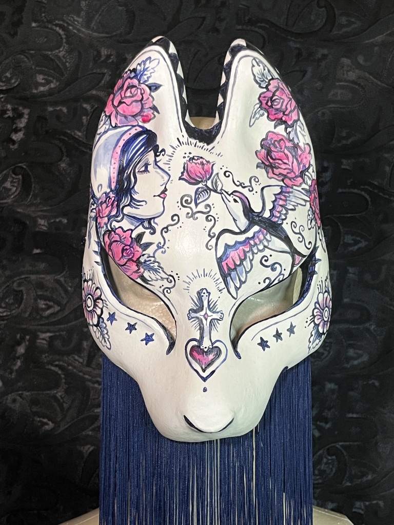 Tattoed fox -love bird-