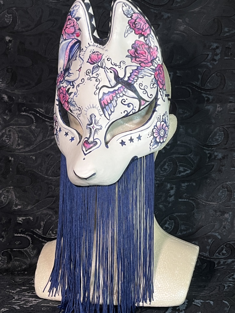 Tattoed fox -love bird-