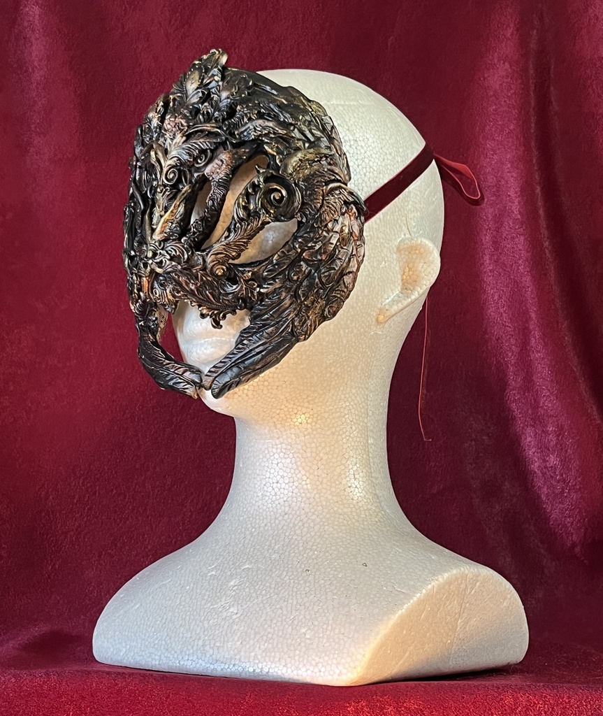 羽根面(モデル・シムルグ)赤銅