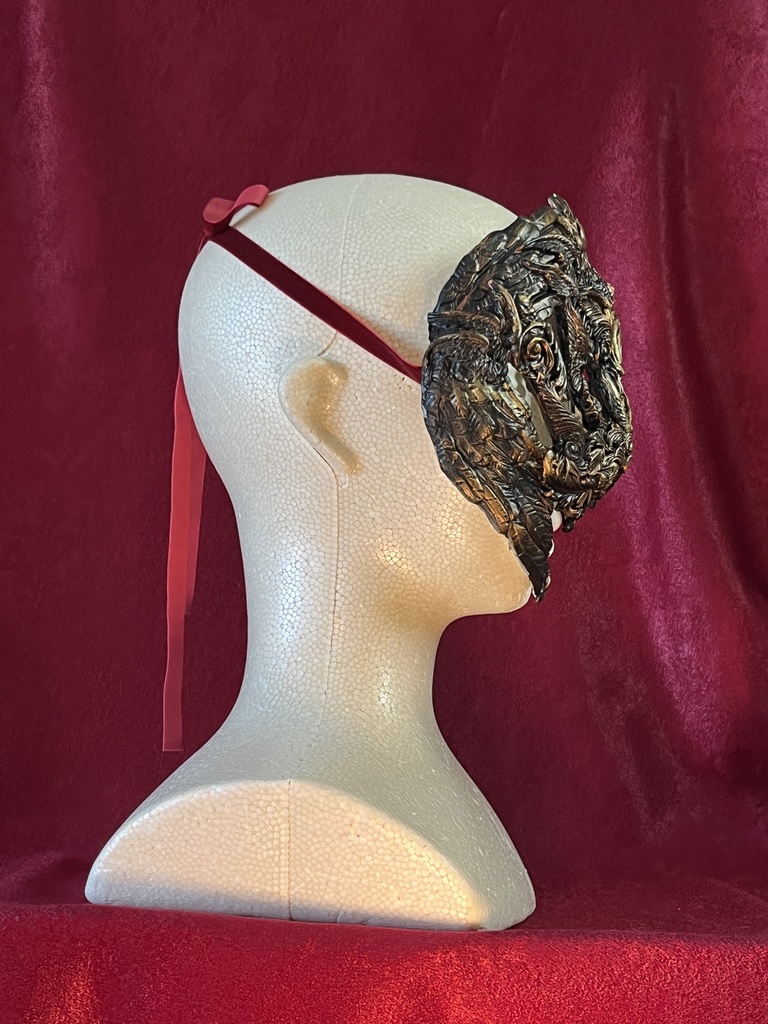 羽根面(モデル・シムルグ)赤銅