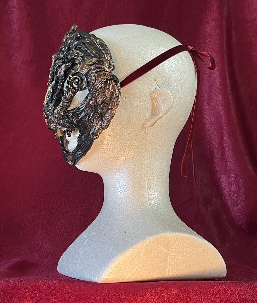 羽根面(モデル・シムルグ)赤銅