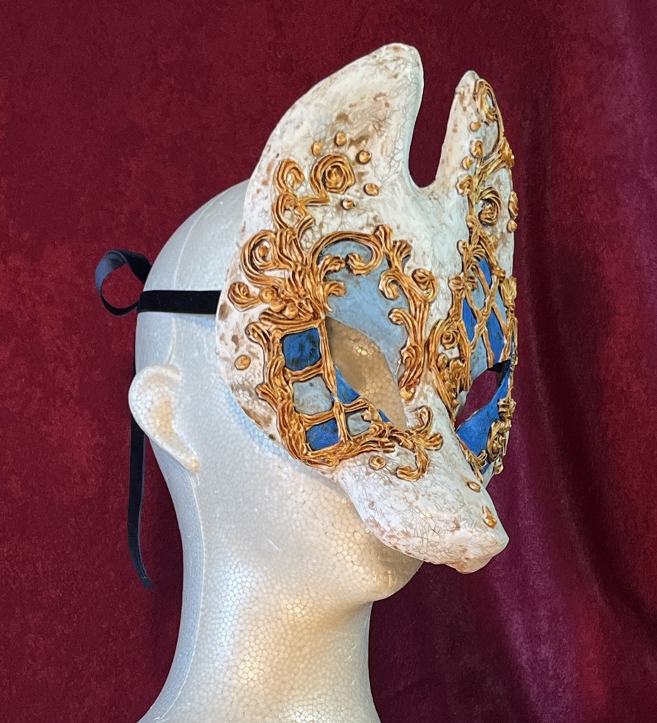 狐半面・ヴェネツィアン(ブルーダイヤ)