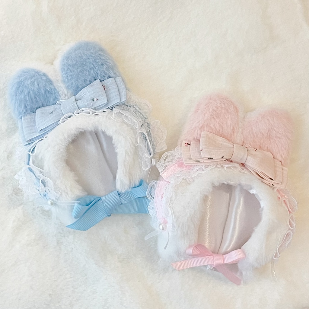 Fluffy Bunny Bonnet 💐🐰　10cmぬい　被り物