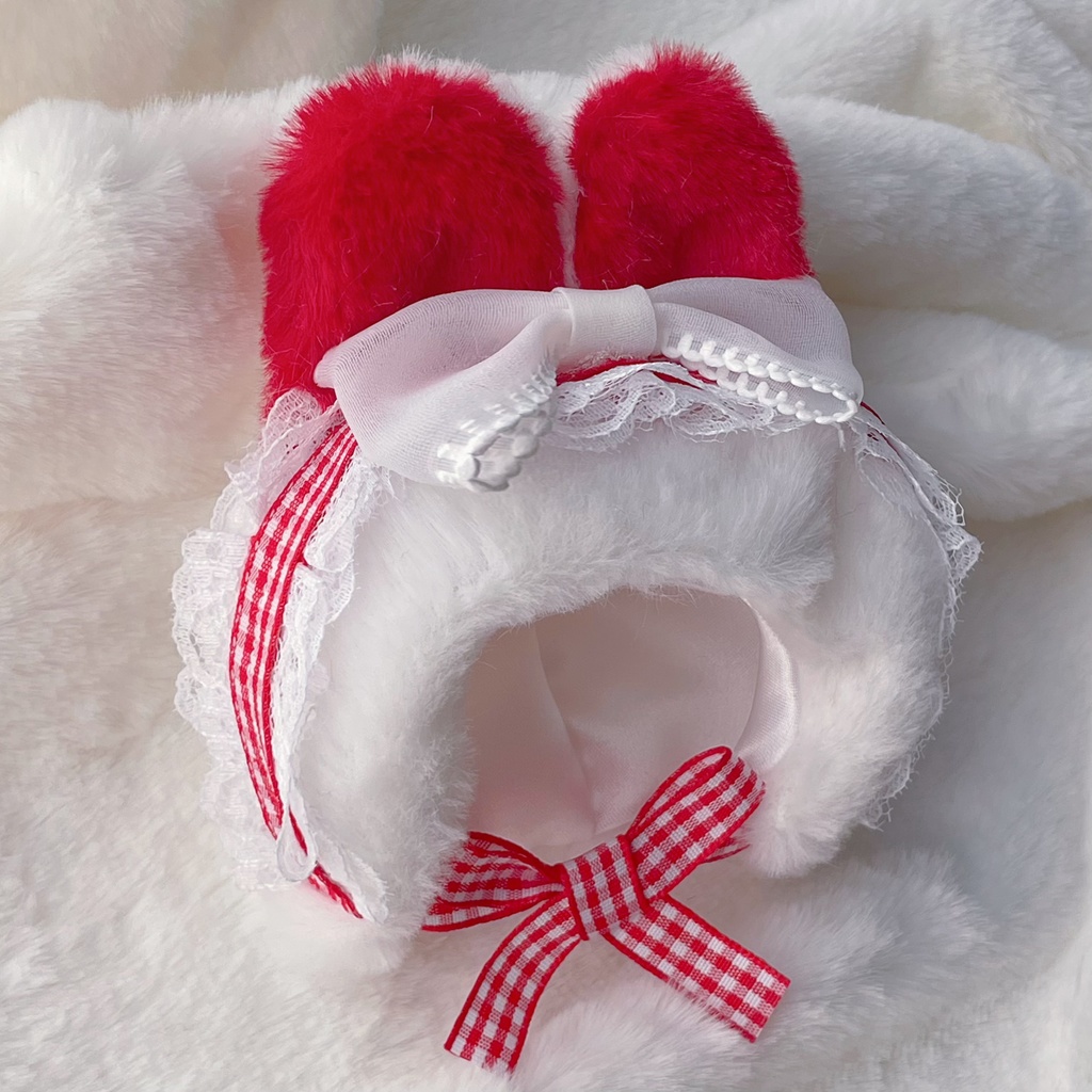 うさぎの被り物 10cmぬい 帽子 ぬい服