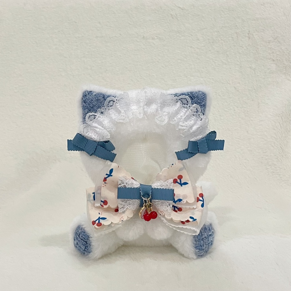 10cm 12cm🍒さくらんぼねこ🍒　おすわりぬい服  チャーム選択可