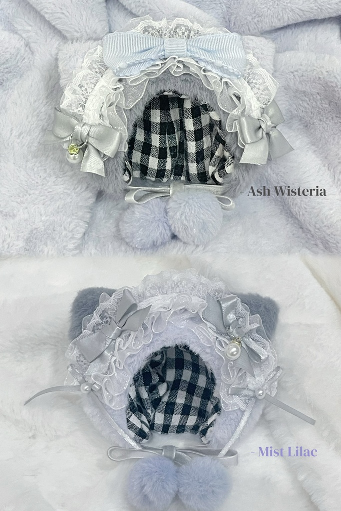 10cm🪻❄️ Winter Mist Cats 🪻🐈⬛ ぬい服 帽子 被り物