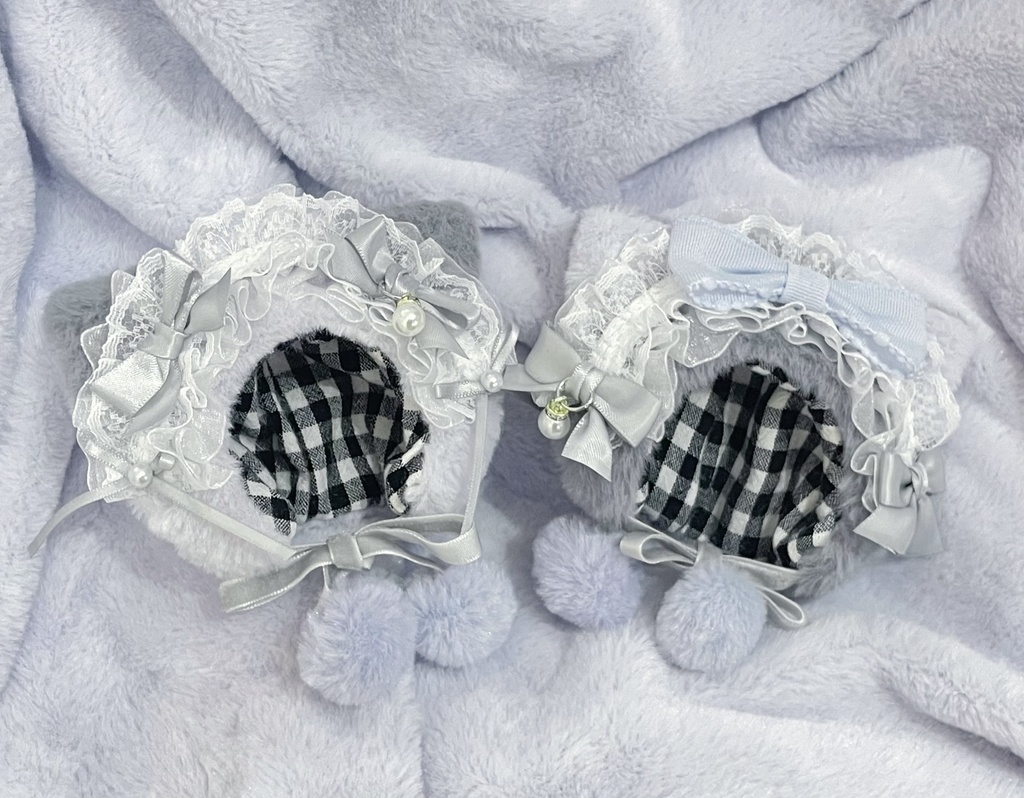 10cm🪻❄️ Winter Mist Cats 🪻🐈⬛ ぬい服 帽子 被り物