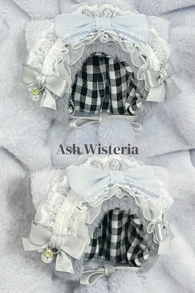 10cm🪻❄️ Winter Mist Cats 🪻🐈⬛ ぬい服 帽子 被り物