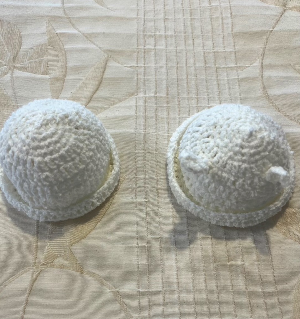 12cmぬい用 サマーニット帽 耳付き