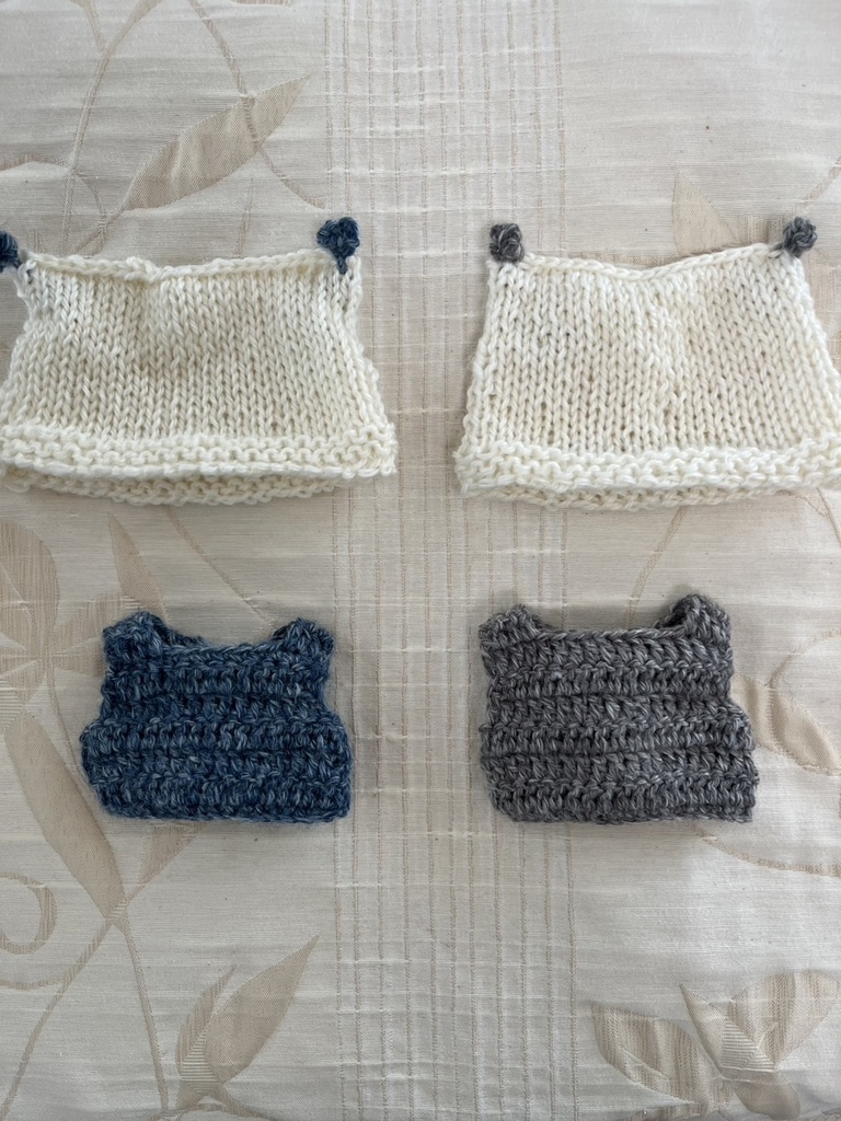 15cmぬい服 あったかガウン&ねこみみニット帽 おうちセット