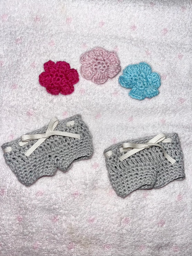 春のお花見カーディガン&ヘッドドレス パンツセット