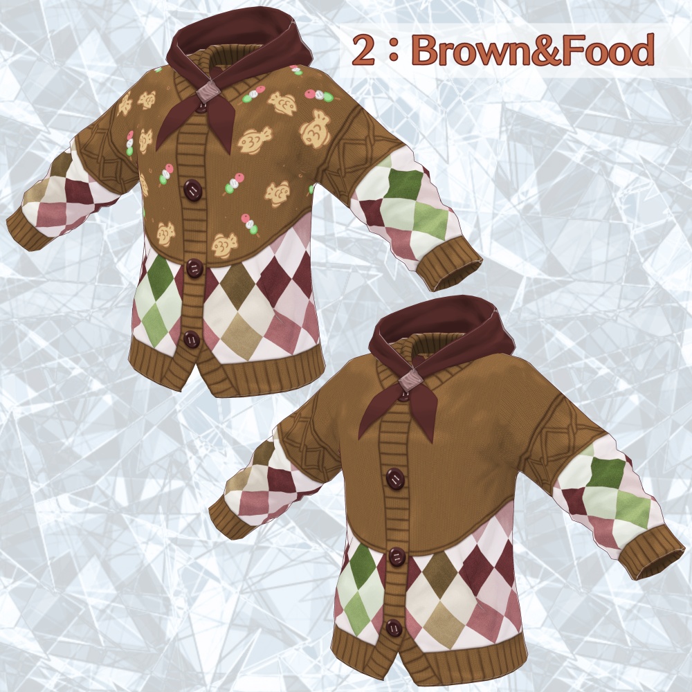 【VRoid】Diamond Pattern Cardigan