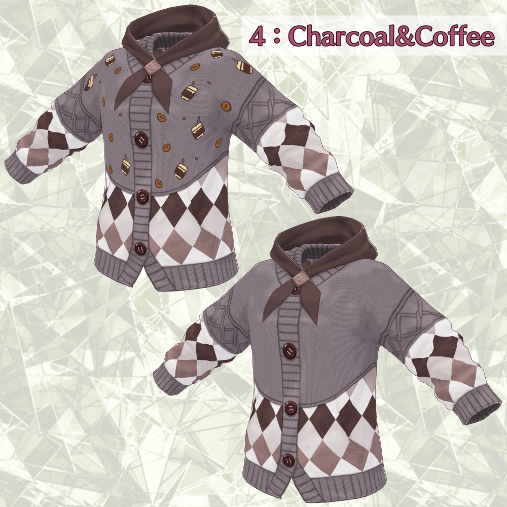 【VRoid】Diamond Pattern Cardigan
