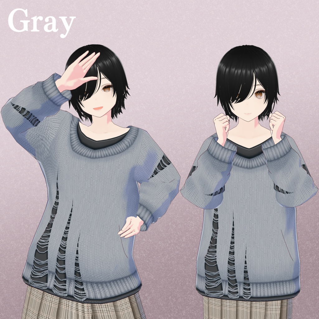 【VRoid】DamageSweater/ダメージセーター