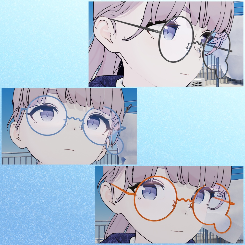 【3D衣装】涙メガネ / TearsGlasses【汎用 / Lapwing調整済み】