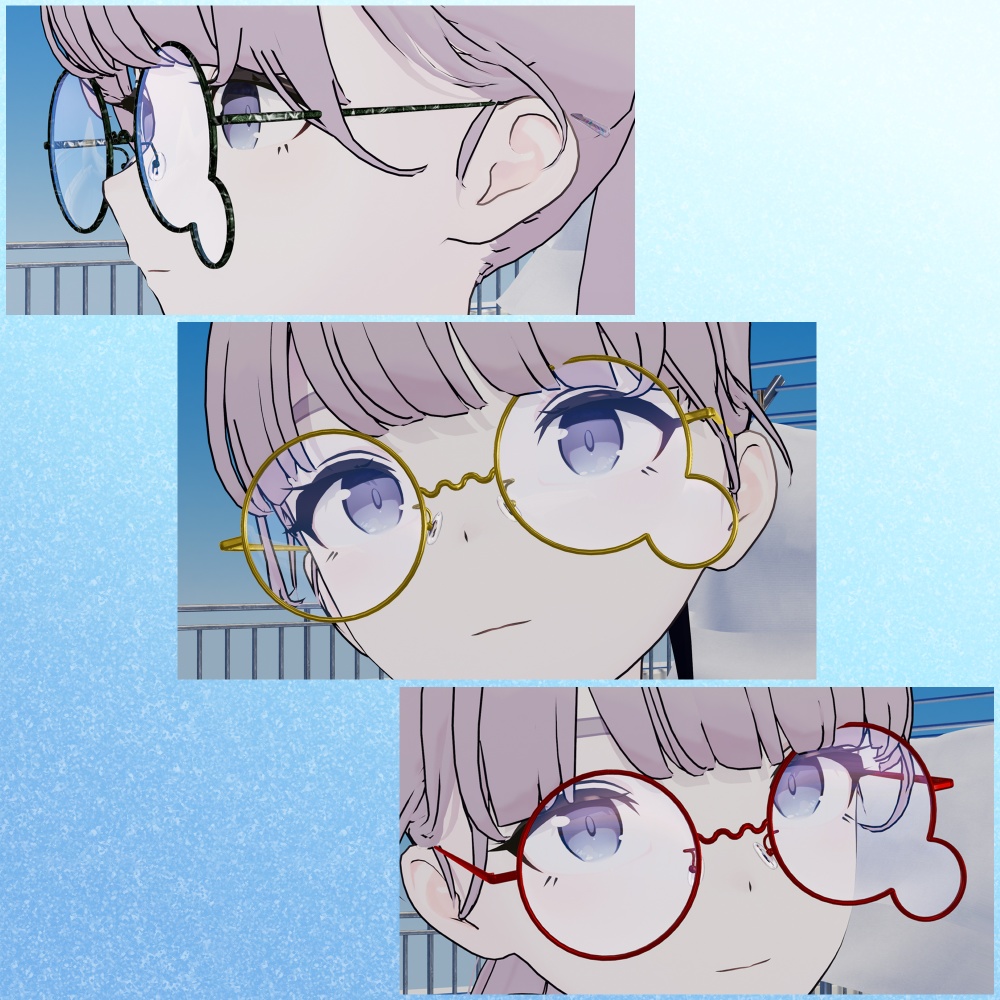 【3D衣装】涙メガネ / TearsGlasses【汎用 / Lapwing調整済み】