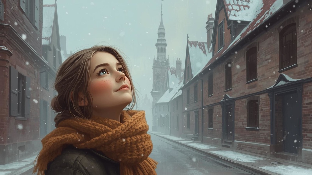 【フリーBGM】雪降る街で