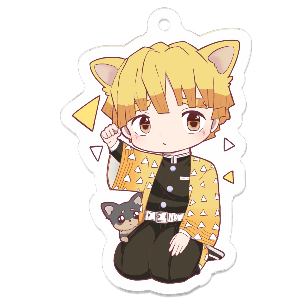 善逸と犬(同人アクキー)