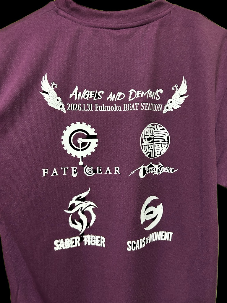 Angels and Demons福岡編 Tシャツ【パープル】
