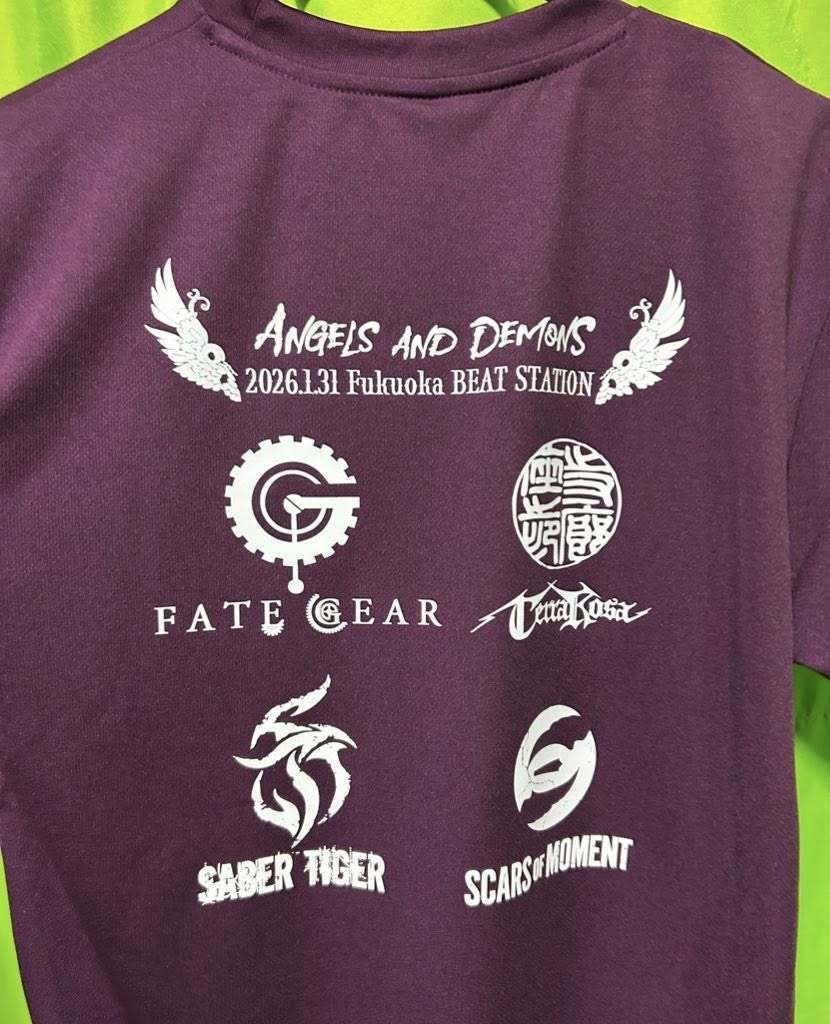 Angels and Demons福岡編 Tシャツ【パープル】