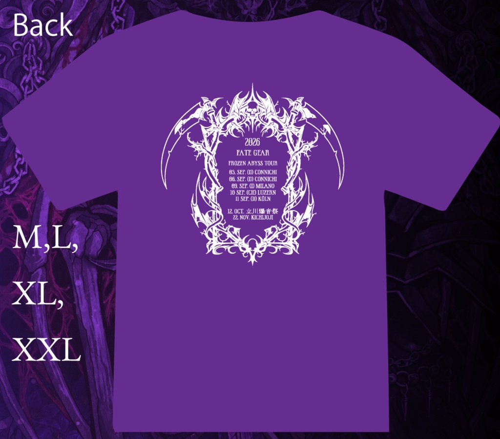 Frozen Abyss Tour Tシャツ(パープル)