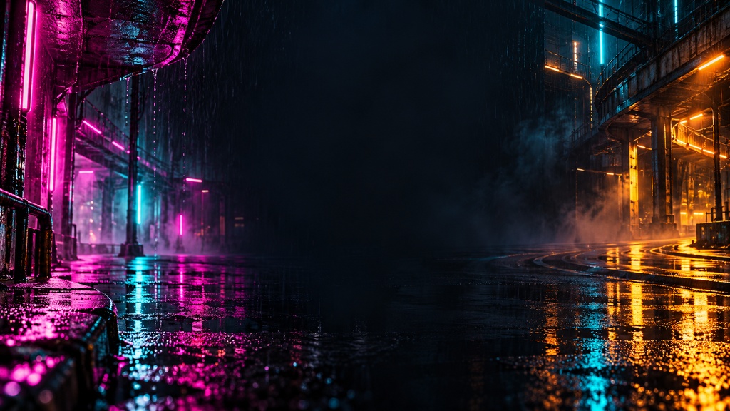 雨街ネオン｜配信コメント欄背景