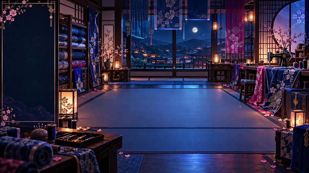 宵縫いネオン仕立房｜配信背景3枚セット