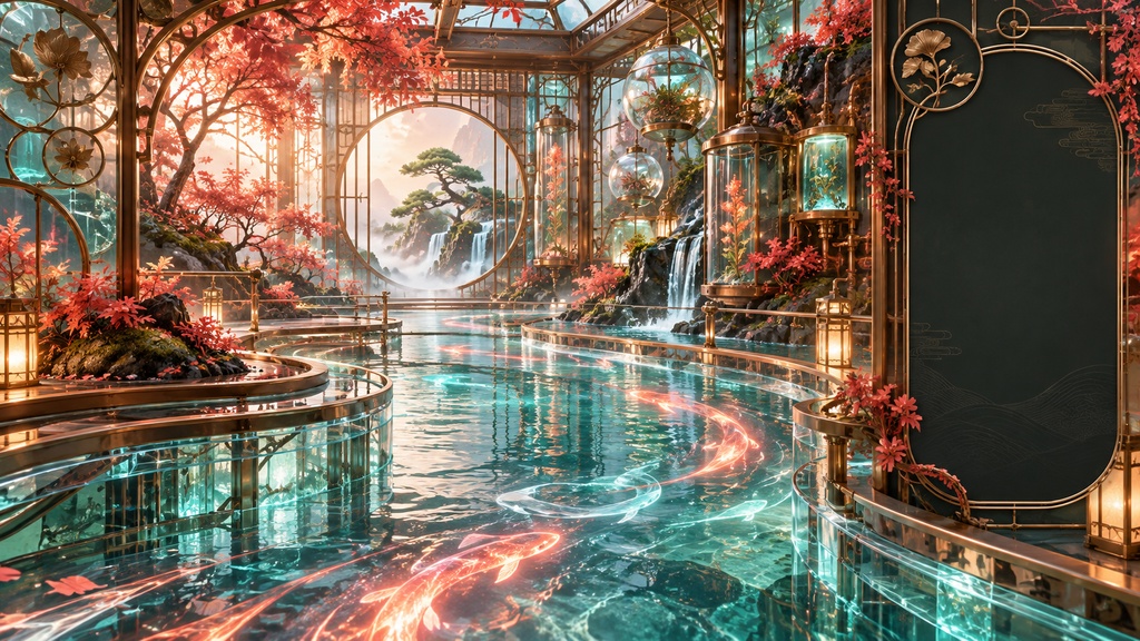機巧鯉ひかり温室｜配信背景3枚セット