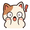 配信チャット用 猫スタンプ3表情|あいさつ・ありがとう・びっくり|静止画・透過PNG