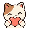 配信チャット用 猫スタンプ3表情|あいさつ・ありがとう・びっくり|静止画・透過PNG