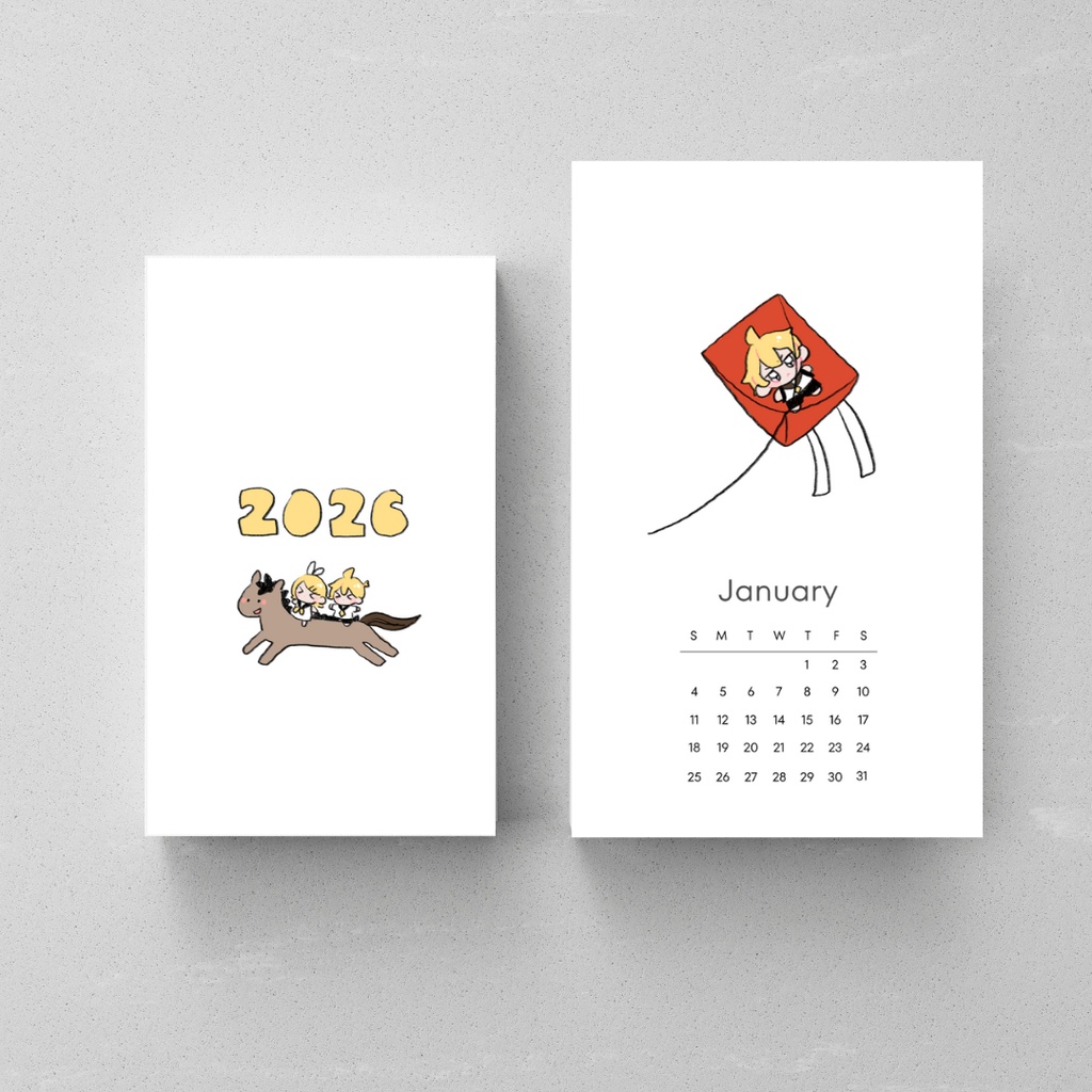 鏡音カレンダー2026【アクリルなし】