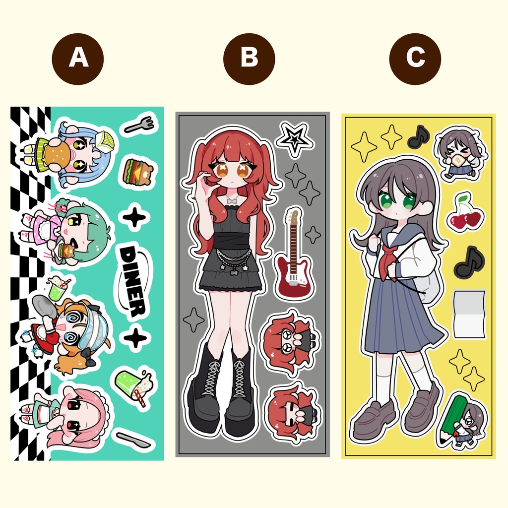 【ハーフカットステッカー】GIRLS