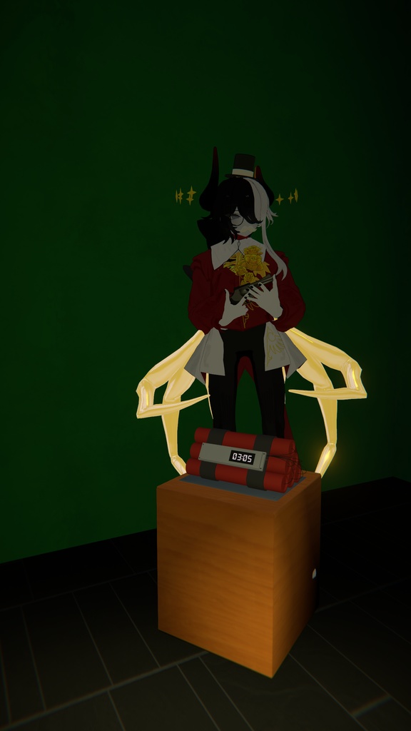 人外お兄さん「ラ・フルーロ」用テクスチャ「金持ち紳士」(蜘蛛の足用金ぴかMaterials同梱)