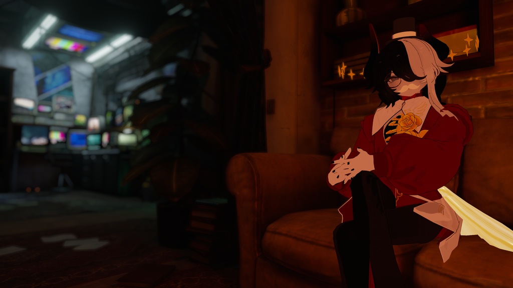 人外お兄さん「ラ・フルーロ」用テクスチャ「金持ち紳士」(蜘蛛の足用金ぴかMaterials同梱)